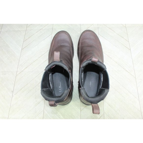 LL Bean Brown Leather Rugged Traverse Insulated Chelsea Trail Boots 11 M - Picture 6 of 10